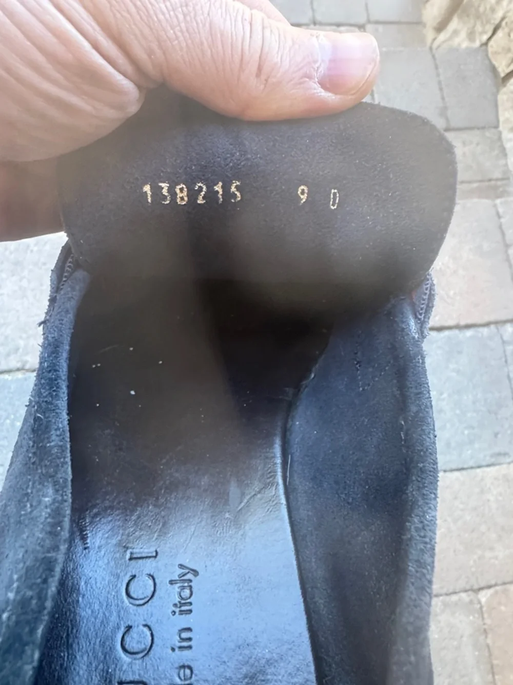 Gucci Blue Suede Loafers with Red and Blue Web & Gold Horsebit - Picture 11 of 12